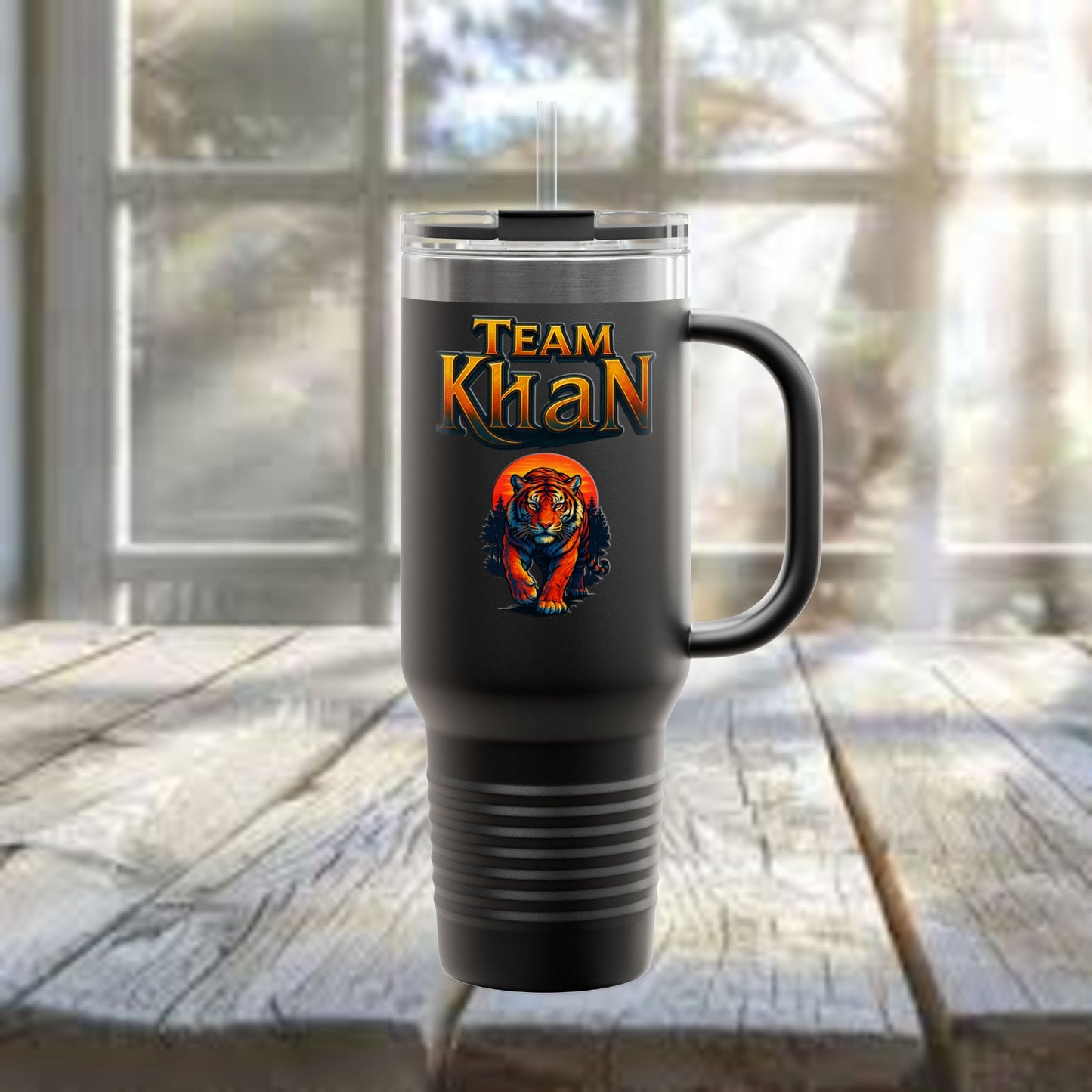 KhaN Tiger Family 40oz Mug - by PrairieSpirits Team