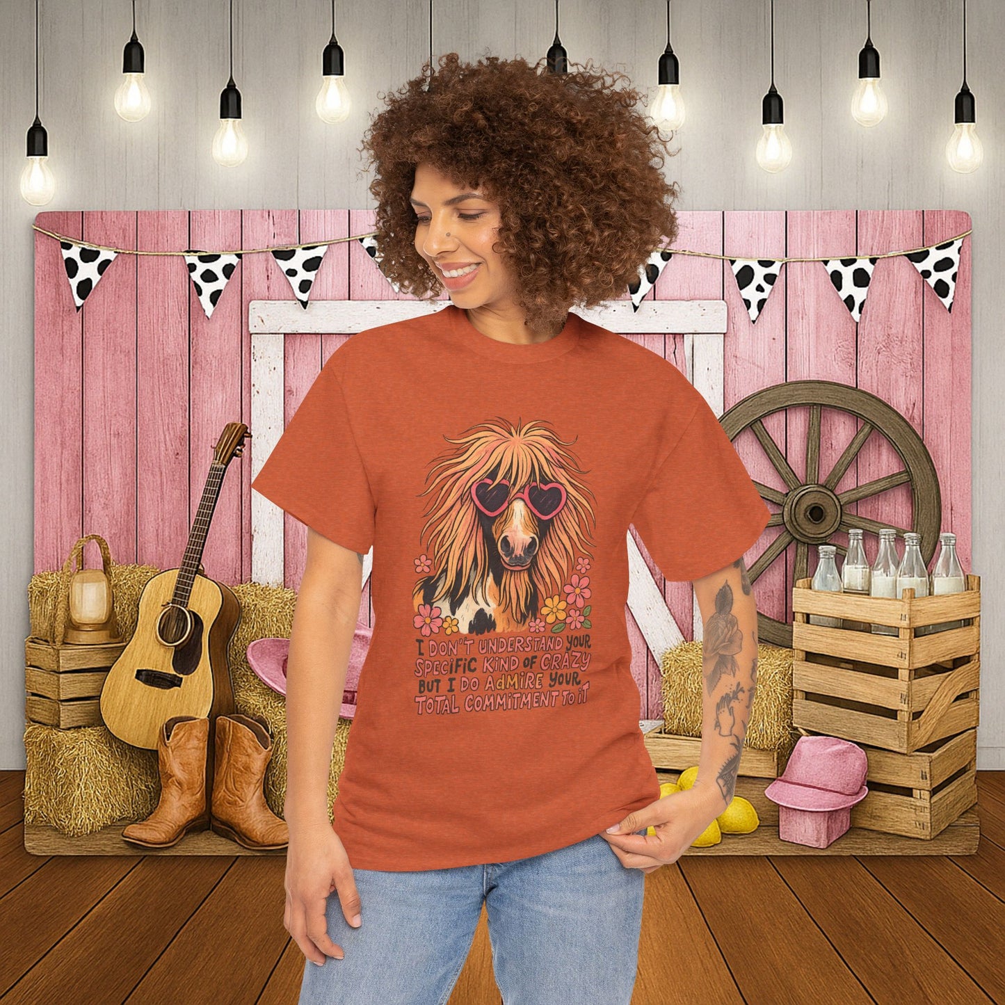 Cotton Tee - PrairieSpirits Designer Collection, Specific Kinda Crazy Print