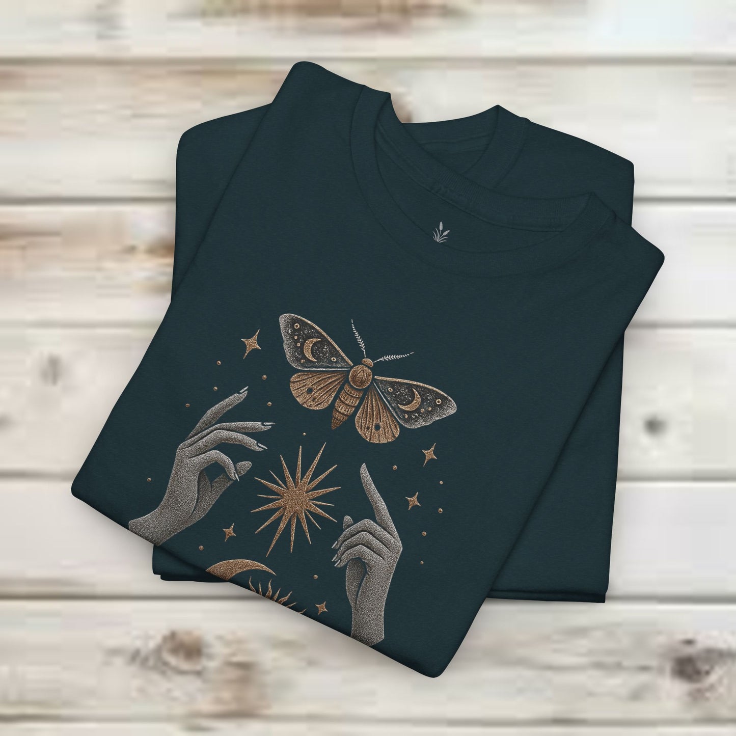Boho Tee - Mystic Offering: Lunar Wisdom & Divine Flow Design