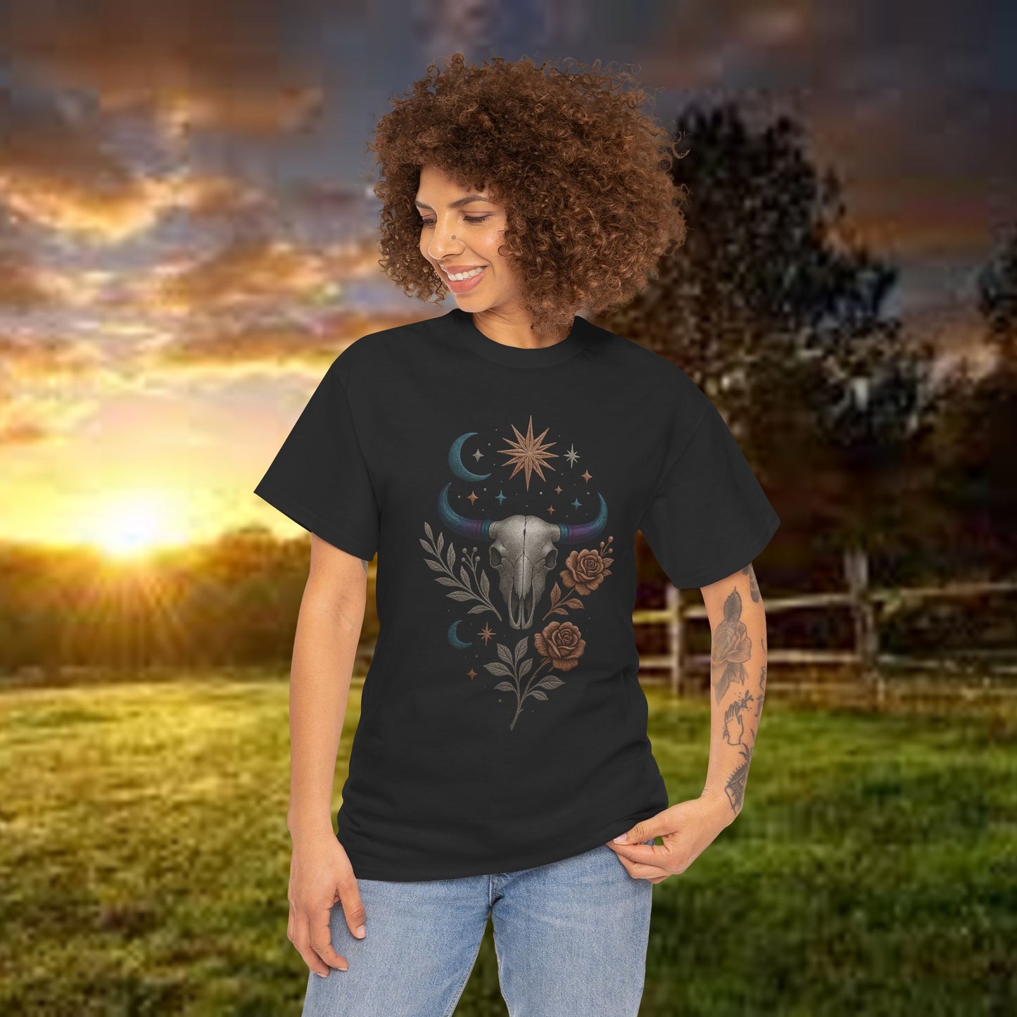 Boho Tee - Sacred Watcher, Desert Spirit Awakens Design