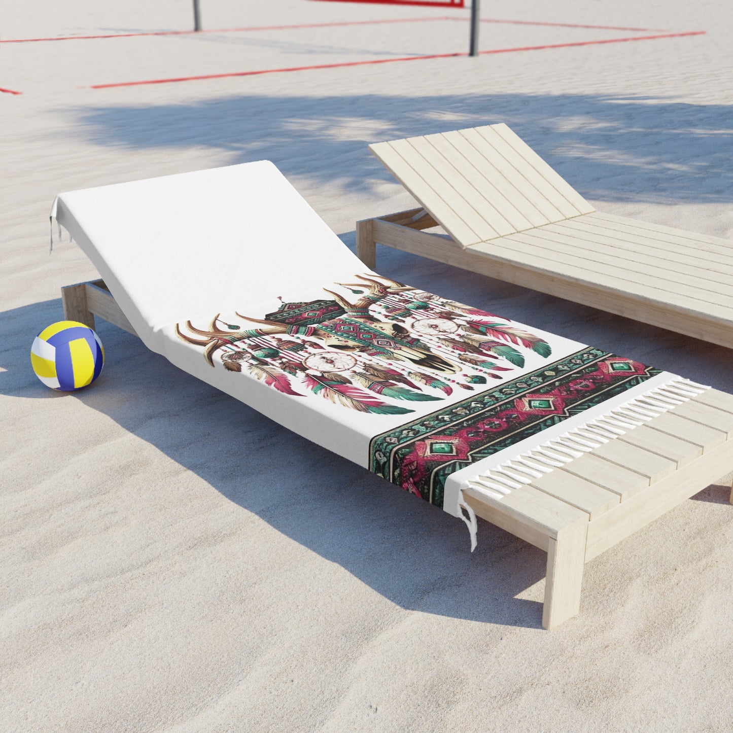 Beach Towel - Boho Dreamcatcher Design - PrairieSpirits Collection