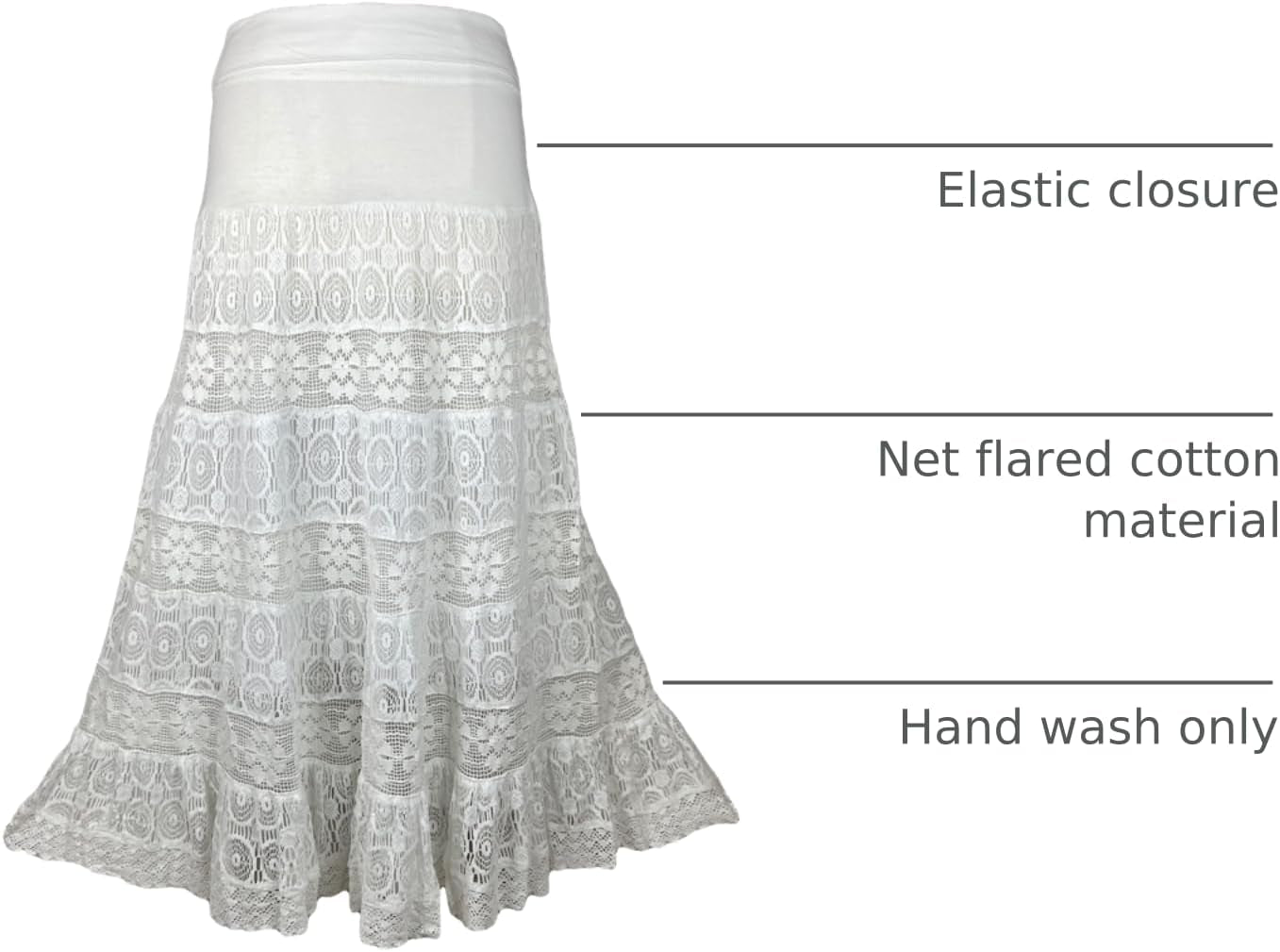 Women'S 2025 Summer Boho Peasant Tiered Long Lace Skirt Maxi - Net Flared Long Maxi Skirts for Women