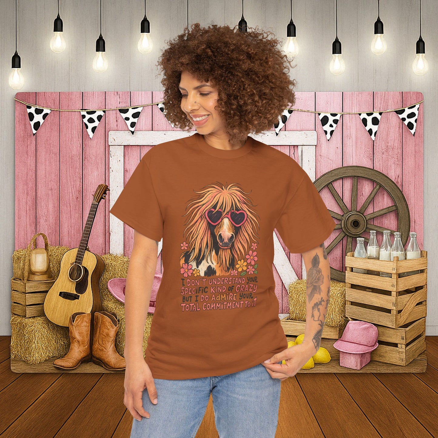 Cotton Tee - PrairieSpirits Designer Collection, Specific Kinda Crazy Print