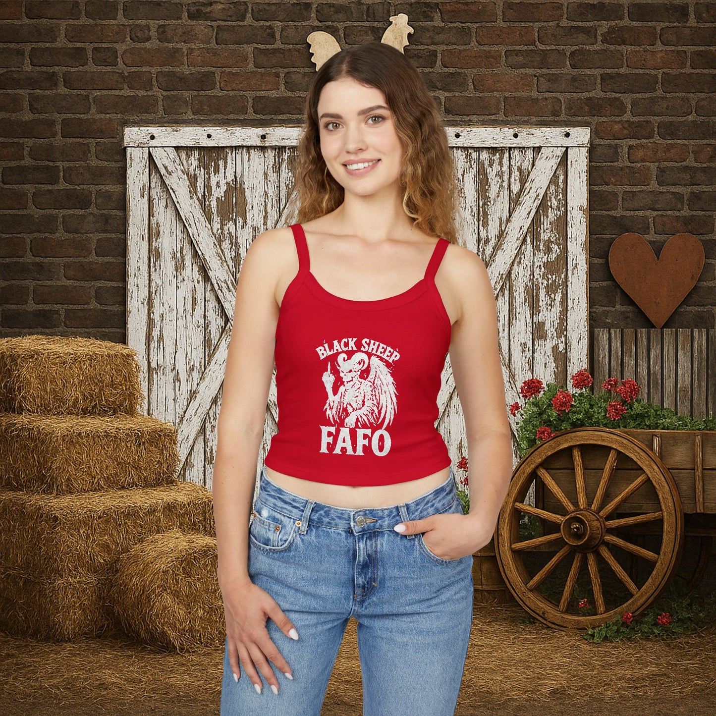 Black Sheep Graphic Tank Top for Women - FAFO Design