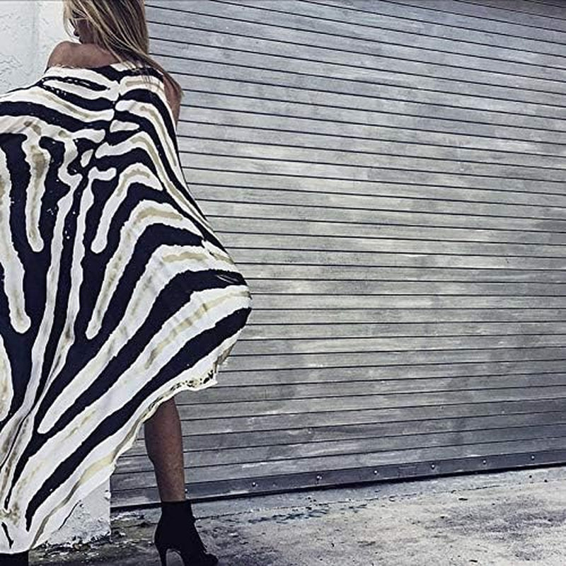 Women'S Casual Boho Maxi Dress Sexy Sundress Beach Cover up Dress Loose Kaftan off Shoulder