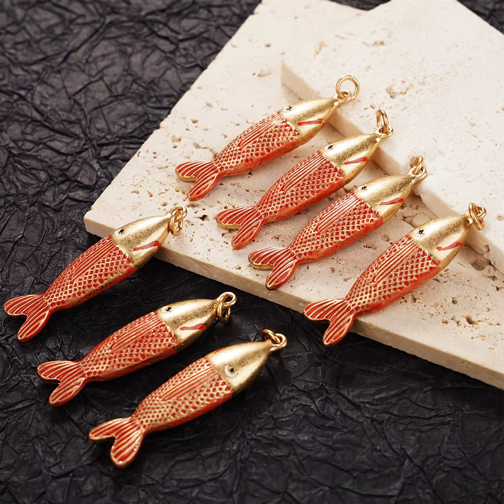 Cute Enamel Mermaid Necklace Fish Charm Pendant for Girls Women Ocean Animals Jewelry Gifts Charms Mermaid Accessories ﻿