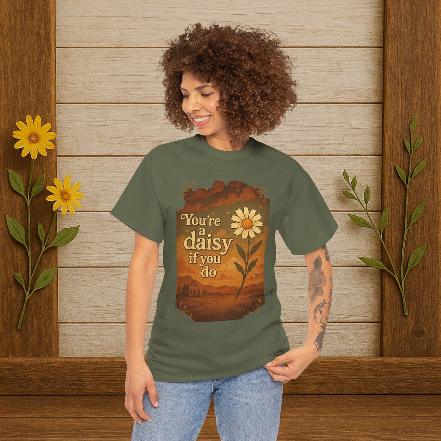 Vintage Daisy Unisex Tee - PrairieSpirits Designers Collection