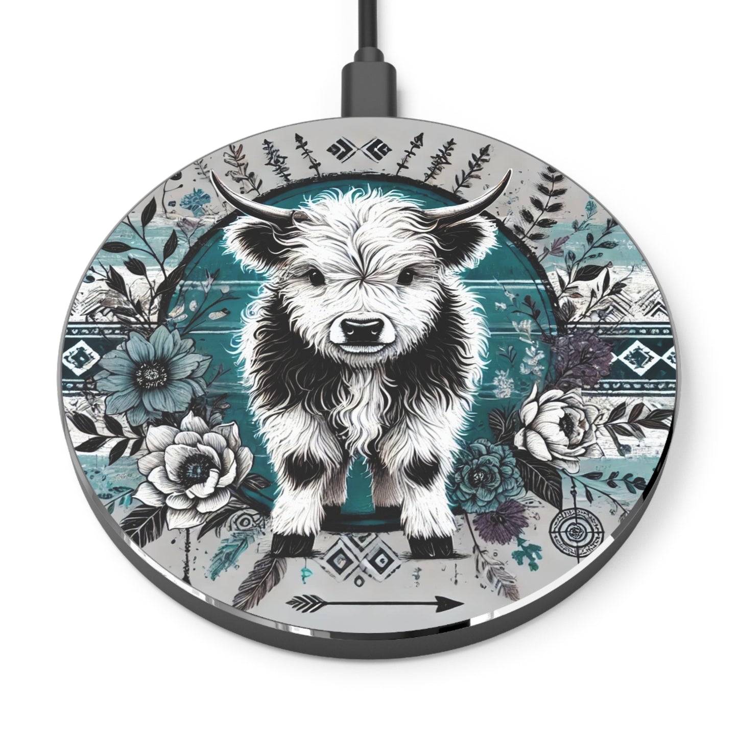Western Boho MiniMoo Charger - PrairieSpirits Designers Collection