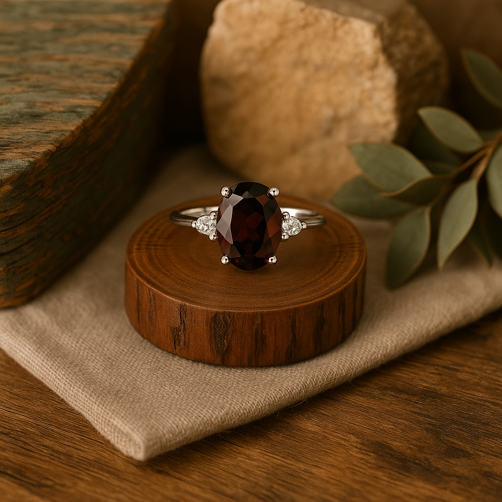 PRIMROSE Sterling Silver Oval Cubic Zirconia Ring