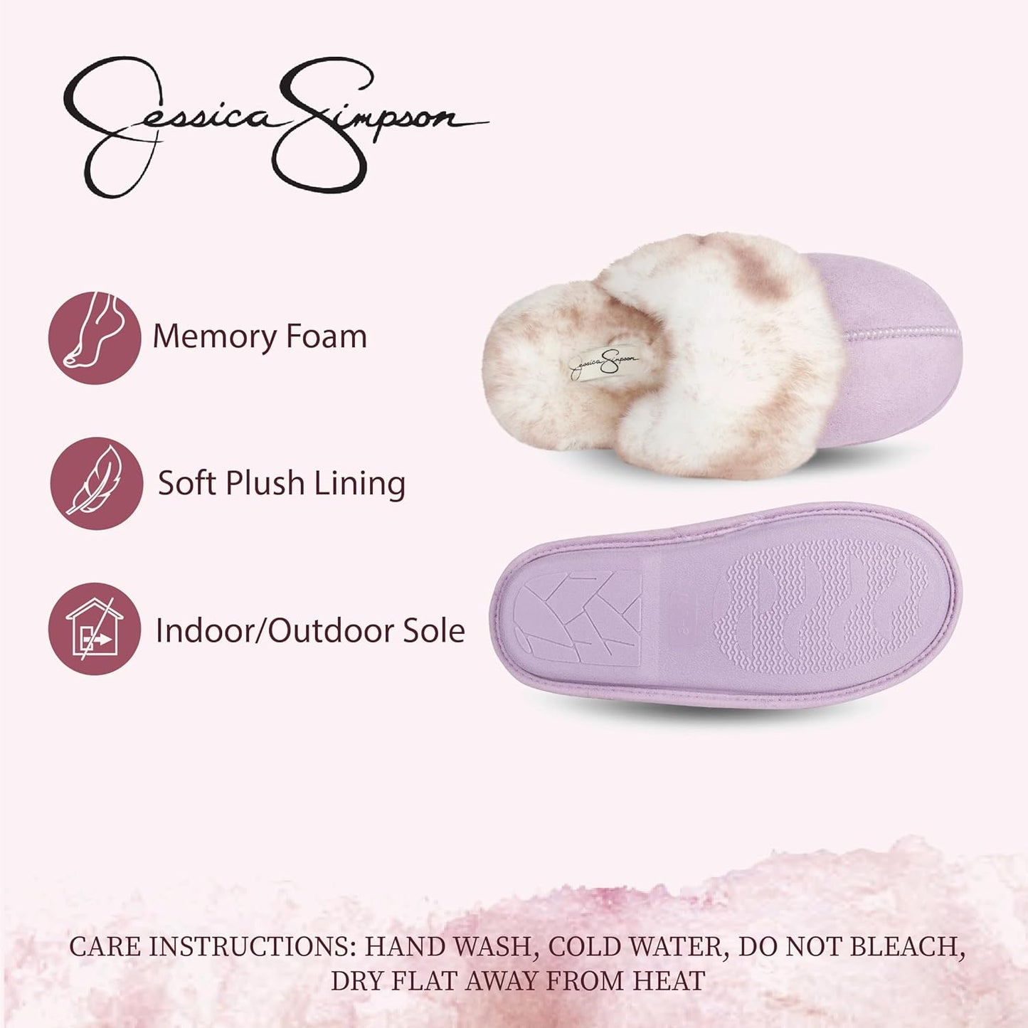 Womens Comfy Faux Fur House Slipper Scuff Memory Foam Slip on Anti-Skid Soleslipper