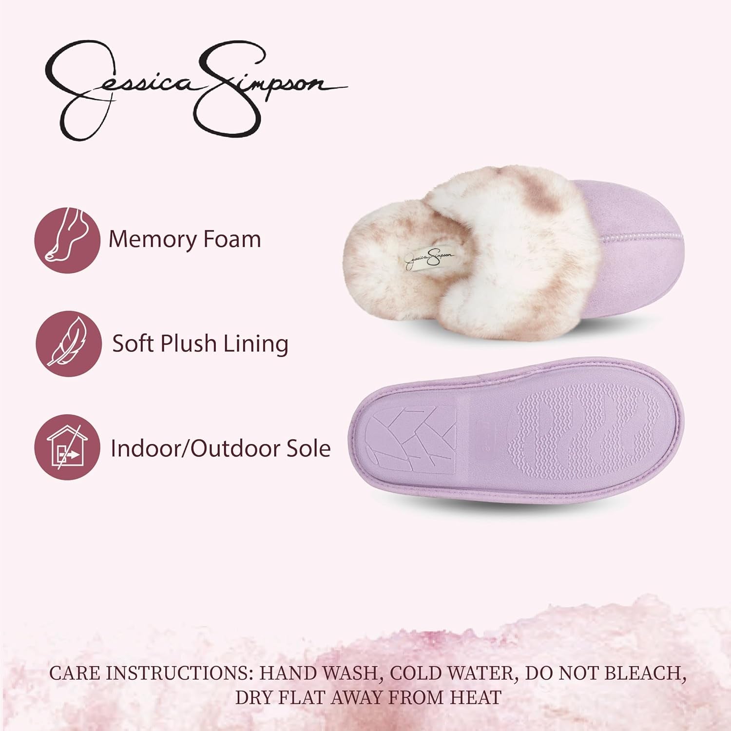 Womens Comfy Faux Fur House Slipper Scuff Memory Foam Slip on Anti-Skid Soleslipper