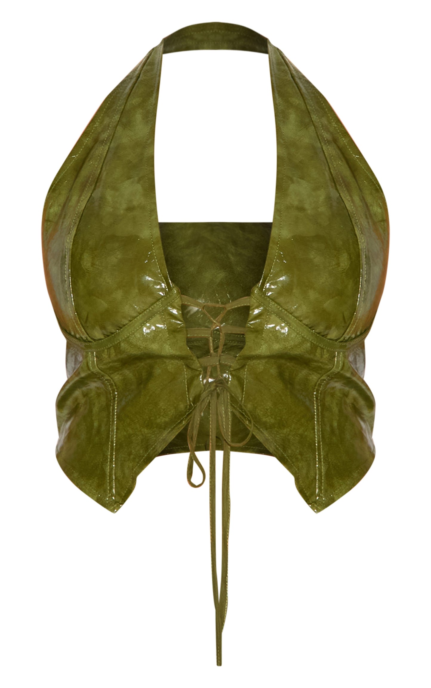 https://cdn-img.prettylittlething.com/c/e/d/7/ced786e37d77a1506066beda081b5a786c60d06b_CNE0792_5_plus_olive_washed_faux_leather_lace_up_plunge_halterneck_top.jpg