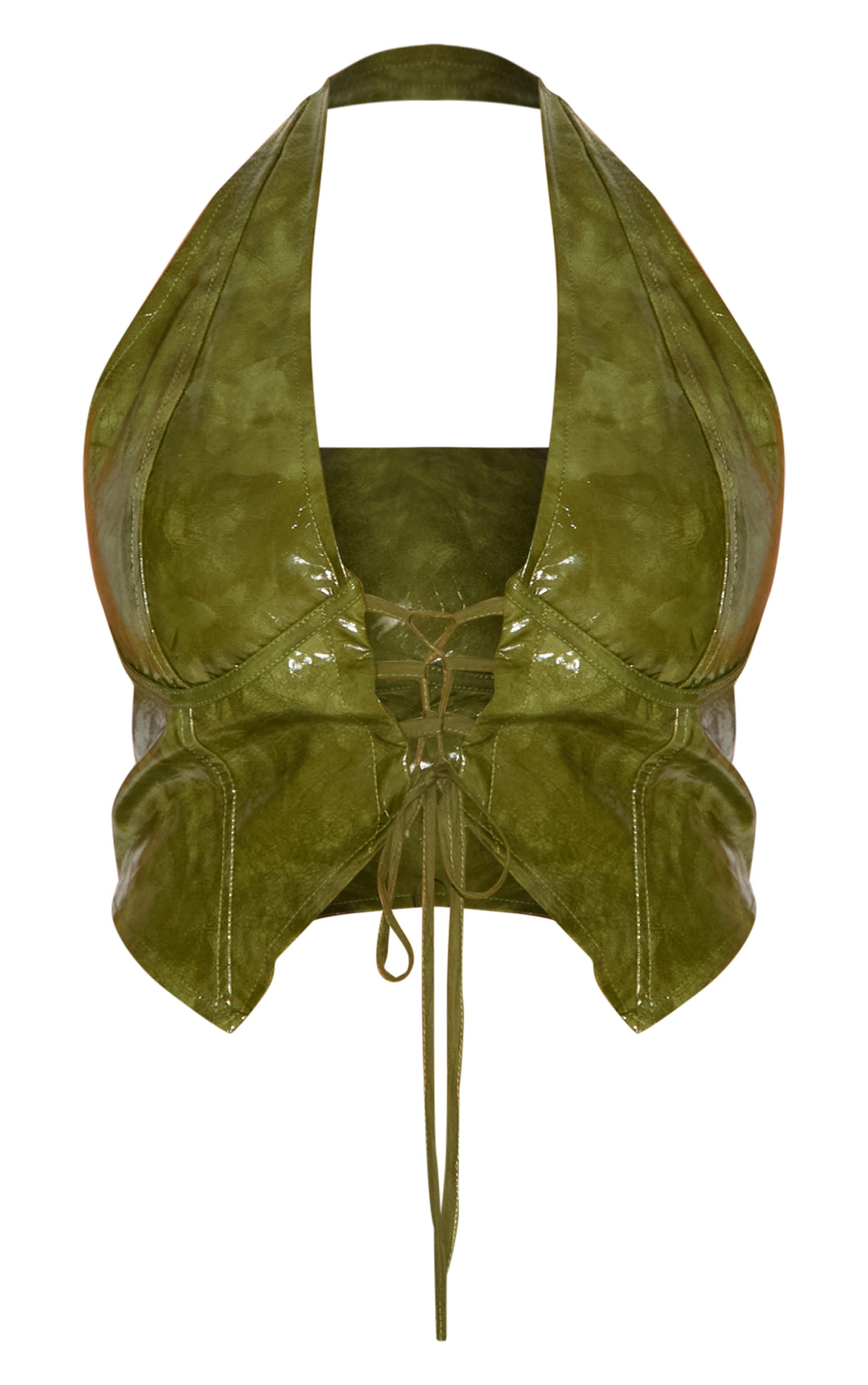 https://cdn-img.prettylittlething.com/c/e/d/7/ced786e37d77a1506066beda081b5a786c60d06b_CNE0792_5_plus_olive_washed_faux_leather_lace_up_plunge_halterneck_top.jpg