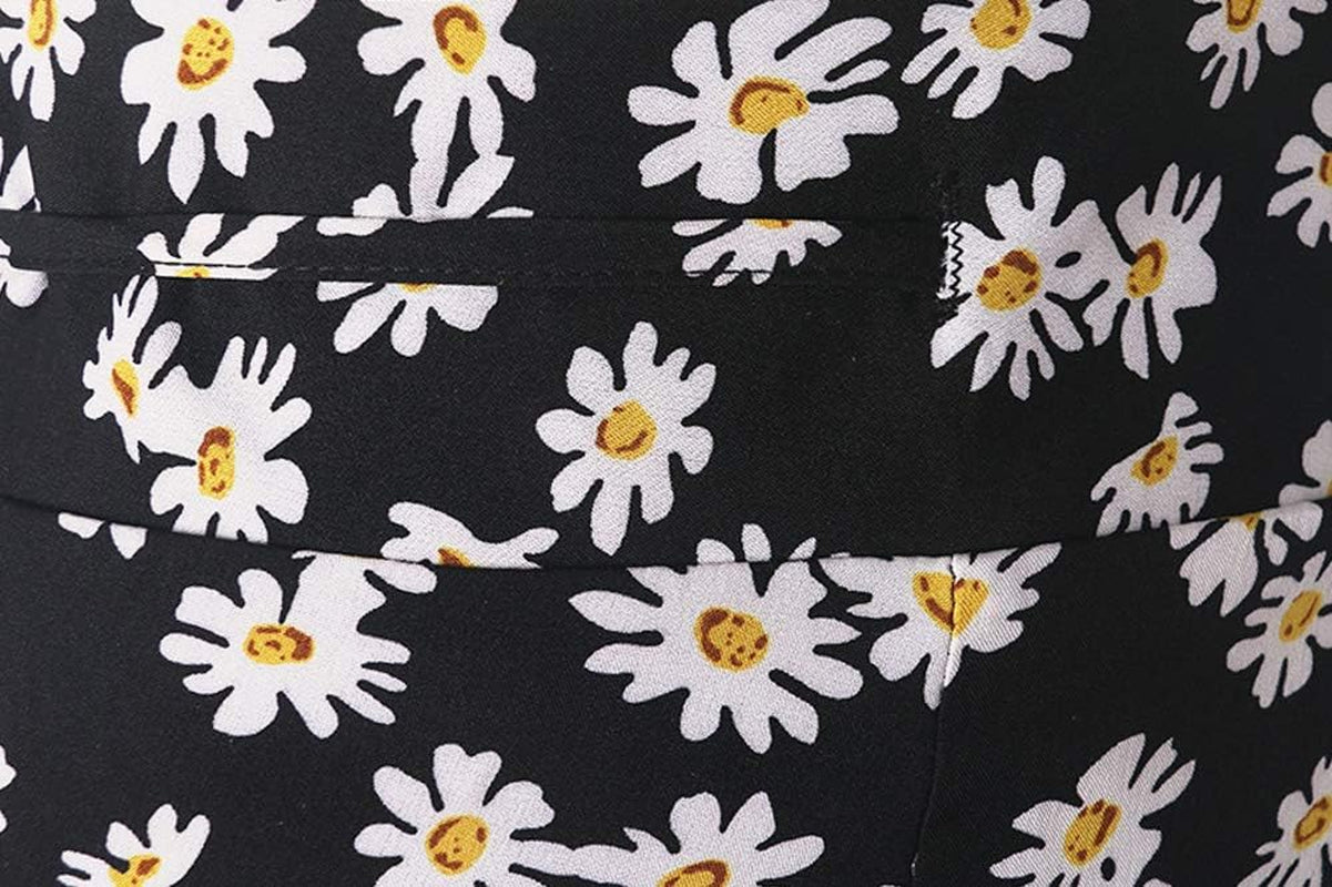 Womens Boho Floral Tie up Waist Summer Beach Wrap Cover up Maxi Skirt