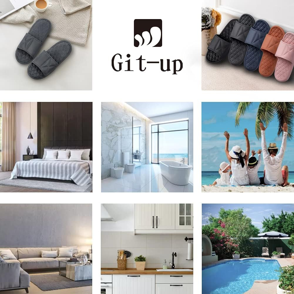 Bathroom Slippers for Women and Men Portable Quick Drying Non-Slip Pool Beach Spa Shower Slippers House Slide Sandals Indoor and Outdoor Unisex Shoes, A-Blue 9.5-10.5 Women/8-9 Men