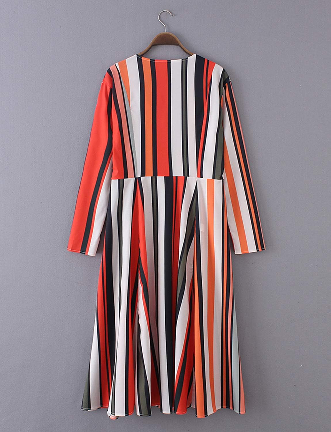 Women'S Chiffon Split Long Sleeve Lightweight Striped Kimono Cardigan Spring Outfit Wrap Cover up Medium